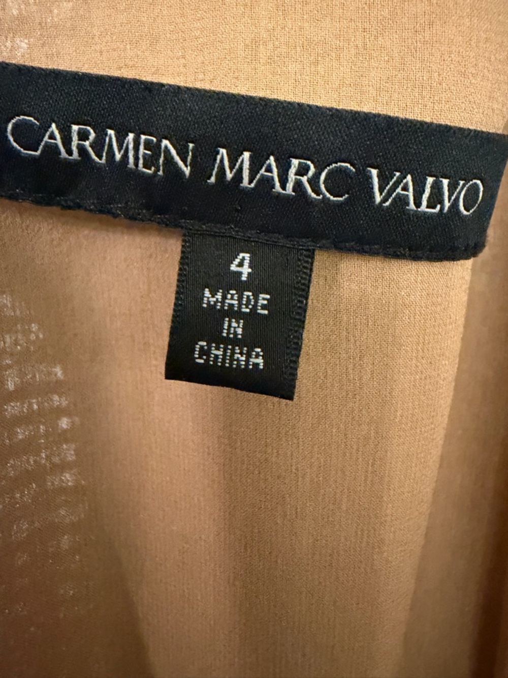 CARMEN MARC VALVO High Low Black and Gold Dress Unique 4 - Picture 4 of 12